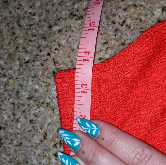 St. John Knit Set Skirt and Tank Orange-Red Size 6 Top Size Medium Skirt - Picture 11 of 16